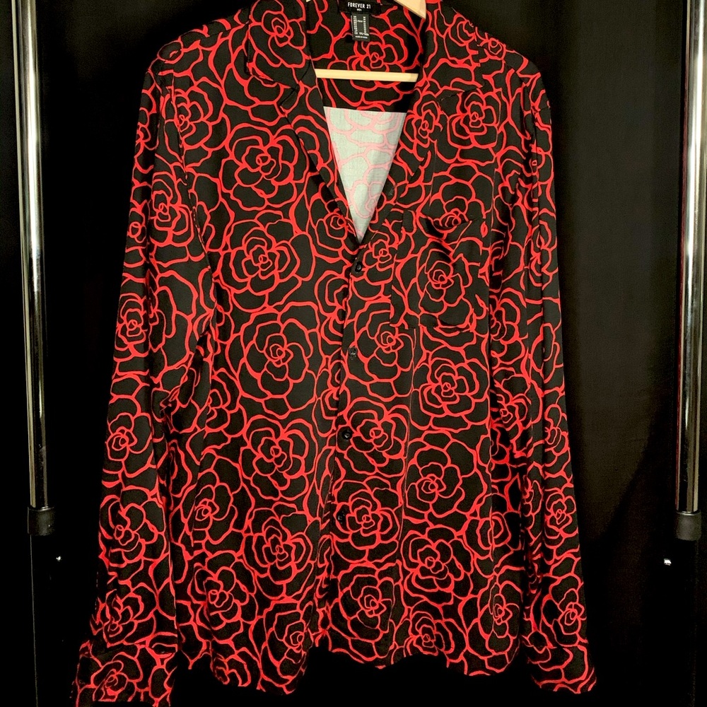 Forever21 Roses party shirt